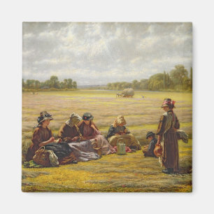 Erntemaschinen, die im Sun, Berkshire, 1865 Magnet