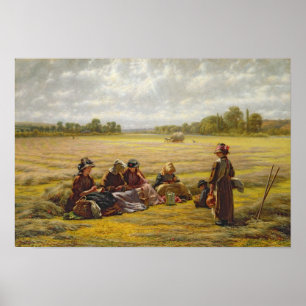 Erntemaschinen, die im Sun, Berkshire, 1865 Poster