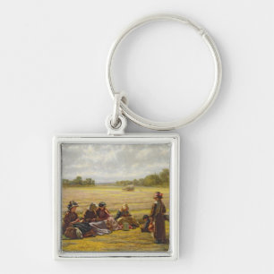 Erntemaschinen, die im Sun, Berkshire, 1865 Schlüsselanhänger