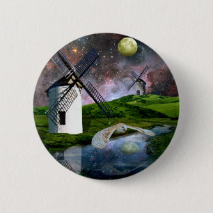 Erntemond. Button