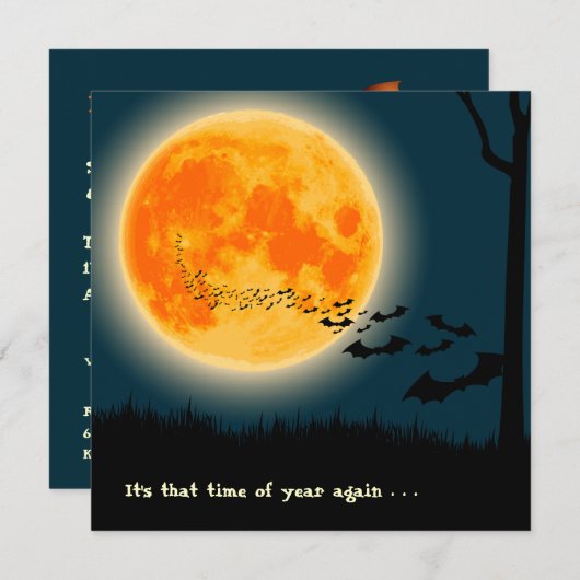 Erntemond Einladung (Vorne/Hinten)