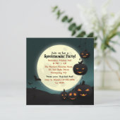 Erntemond Halloween-Party Einladung (Stehend Vorderseite)