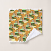 Erntemuster HerbstSquash Badhandtuch Set (Waschlappen)