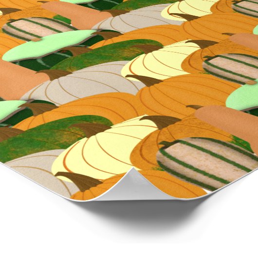 Erntemuster HerbstSquash Poster (Ecke)