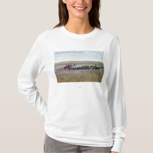 Ernten von Weizen-Szene T-Shirt
