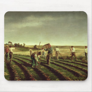 Erntende Esparsette in Chambaudouin, 1882 Mousepad