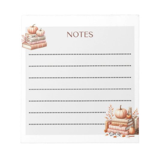 Erntenoten Herbst Notizblock (Vorderseite)