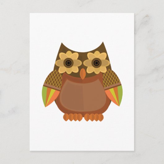 Ernteowl - braun postkarte (Vorderseite)