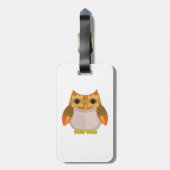 Ernteowl - Orange Gepäckanhänger (Rückseite vertikal)