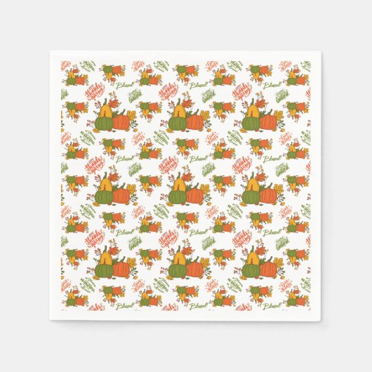 Erntepapier für Erntedank Serviette (Vorderseite)