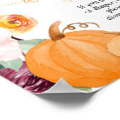 Erntepflanzenkürbis: Windelpreiszeichen Poster (Ecke)