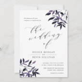 Ernteplum | Einladung zur Hochzeit von Wasserfarbe (Vorderseite)