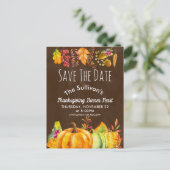 Erntepumpen und Herbstblättrige Grenze STD Ankündigungspostkarte (Stehend Vorderseite)