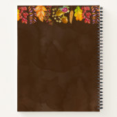 Erntepumpen und Herbstleaves an der Grenze Notizblock (Rückseite)