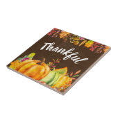 Erntepumpen und Herbstleaves Grenze dankbar Fliese (Seite)