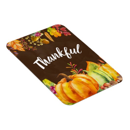 Erntepumpen und Herbstleaves Grenze dankbar Magnet (Rechte Seite)