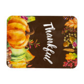 Erntepumpen und Herbstleaves Grenze dankbar Magnet (Horizontal)