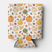 Erntepumpen und Herbstleaves Muster Dosenkühler (Vorderseite)