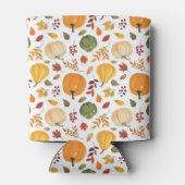 Erntepumpen und Herbstleaves Muster Dosenkühler (Rückseite)