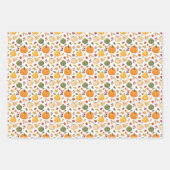 Erntepumpen und Herbstleaves Muster Geschenkpapier Set (Vorderseite)