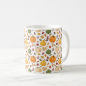Erntepumpen und Herbstleaves Muster Kaffeetasse (VorderseiteRechts)