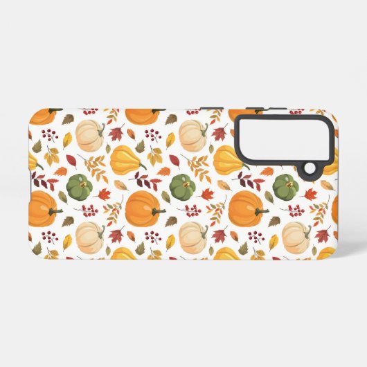 Erntepumpen und Herbstleaves Muster Samsung Galaxy Hülle (Rückseite (Horizontal))