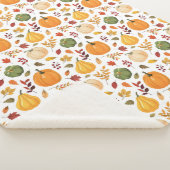 Erntepumpen und Herbstleaves Muster Sherpadecke (3/4)