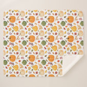 Erntepumpen und Herbstleaves Muster Sherpadecke (Vorderseite (Horizontal))