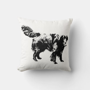 Erntespiel in Schwarz & Weiß Kissen