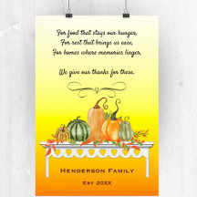 Erntetisch Dankbarer Segen