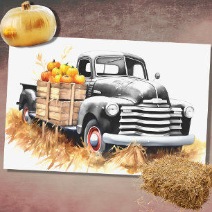 Erntewagen gefüllt mit Pumpkins 3 Decoupage Paper Seidenpapier