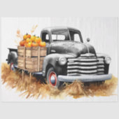 Erntewagen gefüllt mit Pumpkins 3 Decoupage Paper Seidenpapier (Vorderseite)