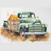 Erntewagen gefüllt mit Pumpkins 4 Decoupage Paper Seidenpapier (Vorderseite)
