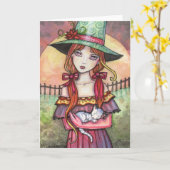 Erntezahn- und Katzenkarte Karte (Gelbe Blume)