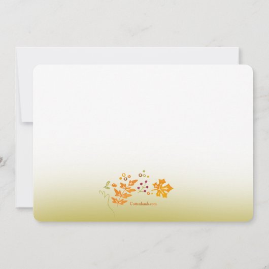 Erntezeit Einladung (Rückseite)