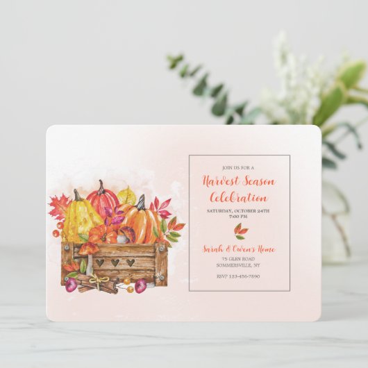 Erntezeit Einladung (Stehend Vorderseite)