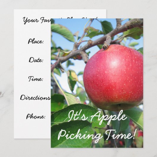 Erntezeit Einladung (Vorne/Hinten)