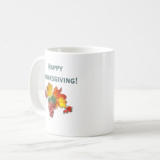 Erntezeit Erntedank Kaffeetasse (Vorderseite Links)