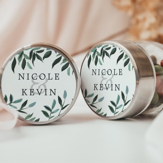 Erntezeit | Hochzeitswasser für Wasserfarben Runder Aufkleber