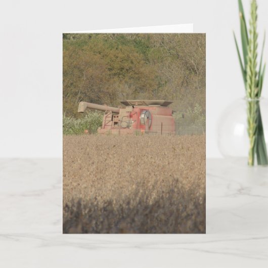 Erntezeit kombinieren Sojabohnenfeld Karte (Vorderseite)