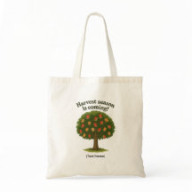 Erntezeit kommt Tasche | Text/Name hinzufügen