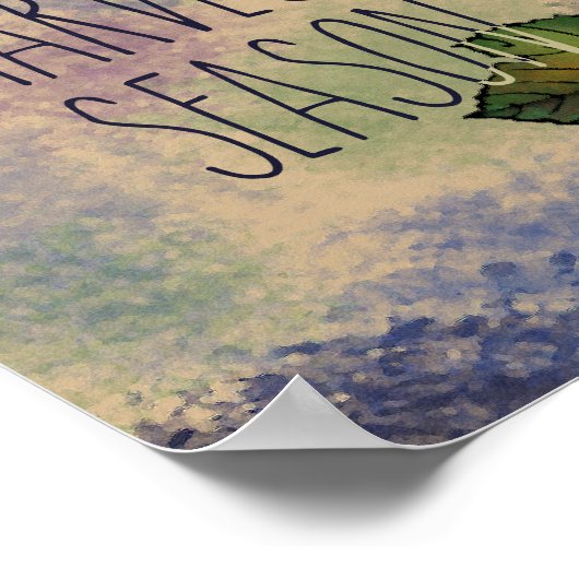 Erntezeit | Lila Trauben Poster (Ecke)