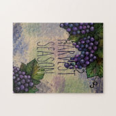 Erntezeit | Lila Trauben Puzzle (Horizontal)
