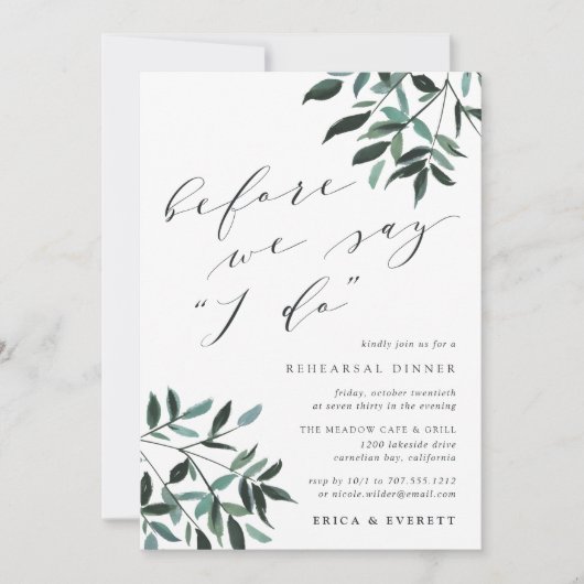 Erntezeit Probe Dinner Einladung (Vorderseite)