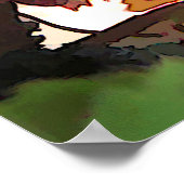 Erntezeit Trauben und Blätter Poster (Ecke)