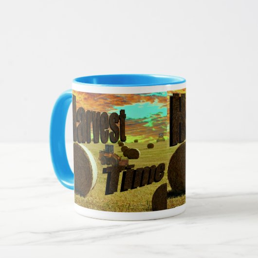 Erntezeit und Logo, Tasse (Vorderseite Links)
