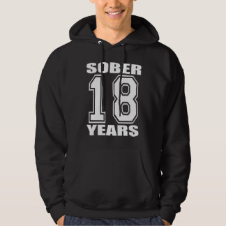 Ernüchtern Sie 18 Jahre weiß auf Dunkelheit Hoodie