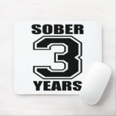 Ernüchtern Sie 3 Jahre Schwarz-auf Weiß Mousepad (Mit Mouse)