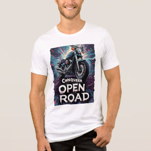 🔥 Erober den Open Road Biker Art Style Tri-Blend Shirt