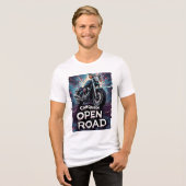 🔥 Erober den Open Road Biker Art Style Tri-Blend Shirt (Vorderseite voll)